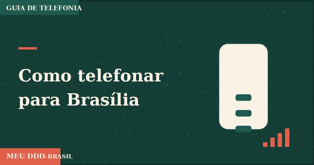 Ilustração editorial de um smartphone a contactar Brasília.