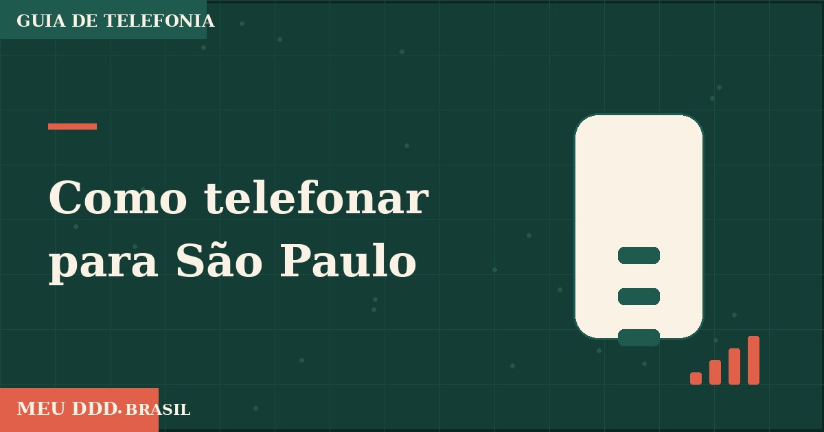 Ilustração editorial de um smartphone a contactar São Paulo.